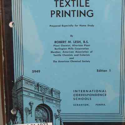 Textile printing : 5949 / By Robert M. Lesh.
