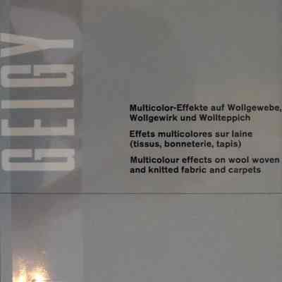 Multicolour effects on wool woven and knitted fabric and carpets.