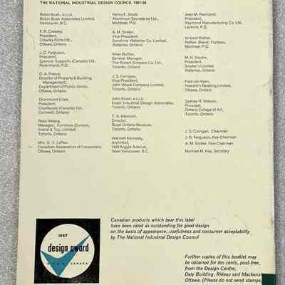 Design Awards 1957 - Back Cover