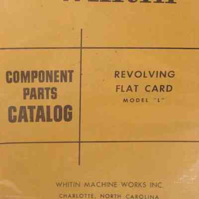 Component parts catalog : Revolving flat card model "L".