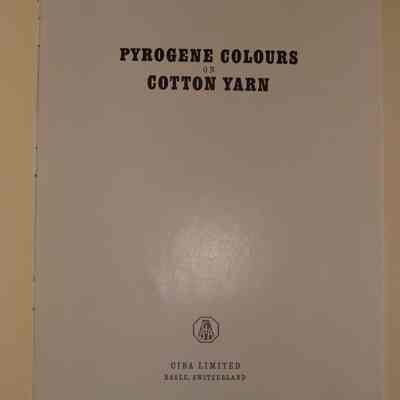 Pyrogene colours on cotton yarn. No. 2170/48,