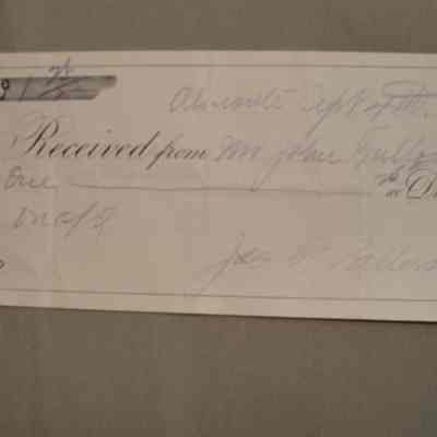 Receipt to John Fulton