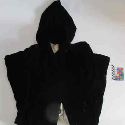 Velvet hooded coat