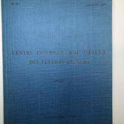 "Bulletin de liaison du Centre international d’etude des textile anciens", 1966, No.23
