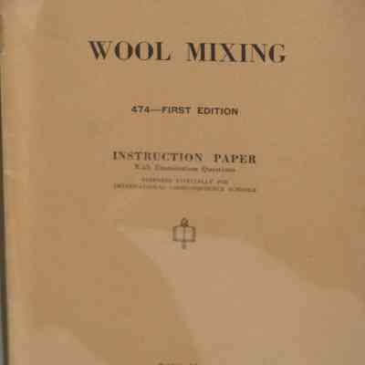Wool mixing : Instruction paper with examination questions.