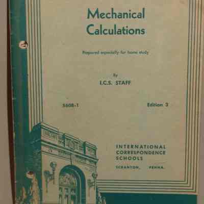 Mechanical Calculations : 5608-1 / By I.C.S. Staff.