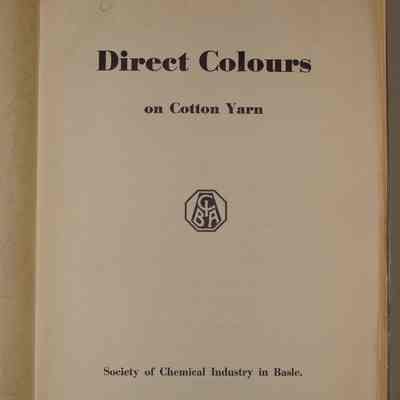 Direct colours on cotton yarn.