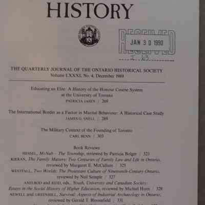 Ontario History.