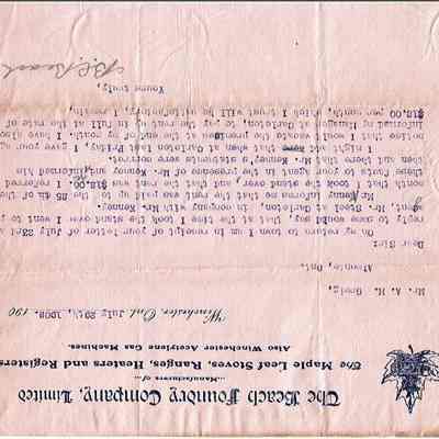 Receipt to A.M. Greig