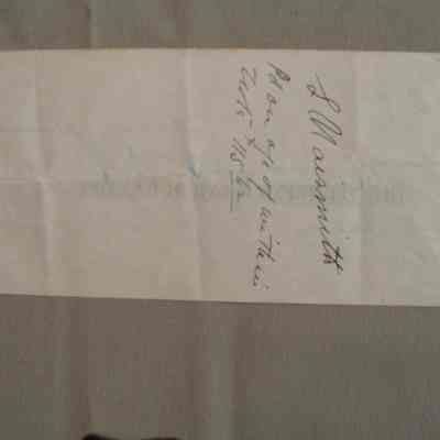Receipt to John Fulton from The Sterling Bank of Canada