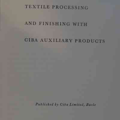 Textile processing and finishing with Ciba auxiliary products.