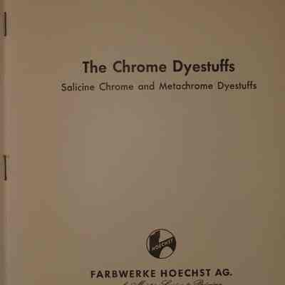 The chrome developed dyestuff : Salicine chrome and metachrome dyestuffs.