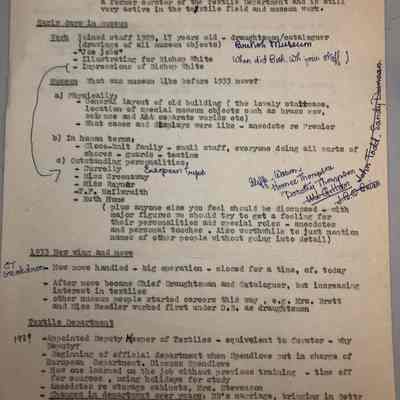 Dorothy Burnham Interview Notes