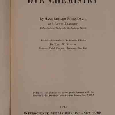Fundamental processes of dye chemistry / By Hans Eduard Fierz-David and Louis Blangey.