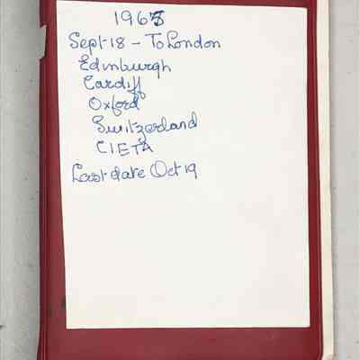 Travel Diary of Harold Burnham, 1965