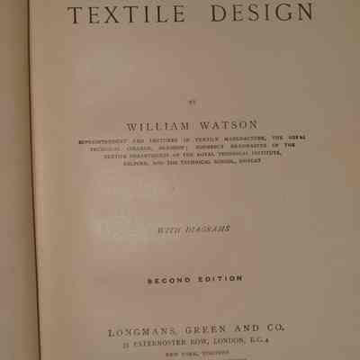 Advanced textile design / by William Watson.