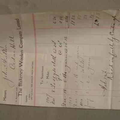Blakeney Woolen Company Limited Invoice