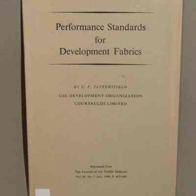 Performance standards for development fabrics.