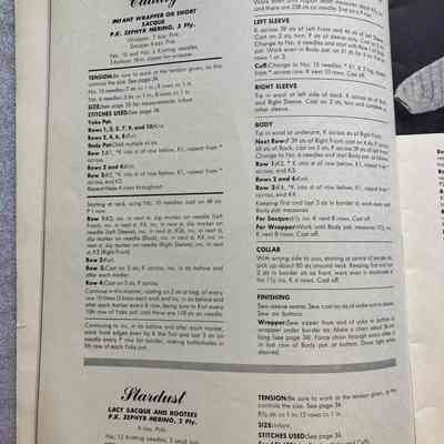 Interior page showing a mention of Zephyr textiles.