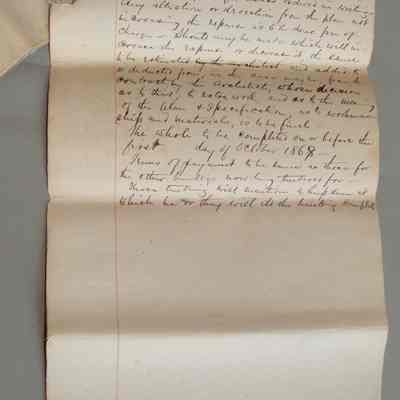 Building contract for the Rosamond Woolen Factory