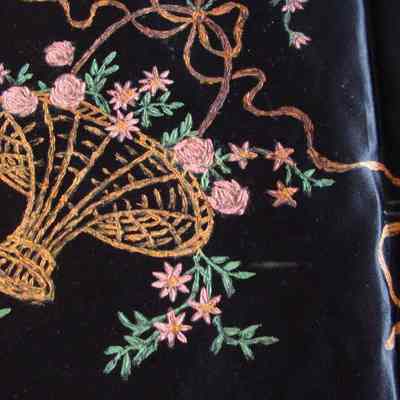 Detail of painted fabric