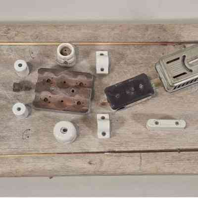 Mill Parts Mounted on Wood