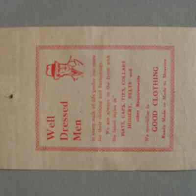 Smolkin's Men's Wear receipt
