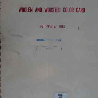 Woolen and worsted color card : Fall-winter 1967.
