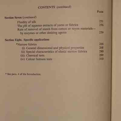 Methods of test for textiles : (excluding colour fastness tests).