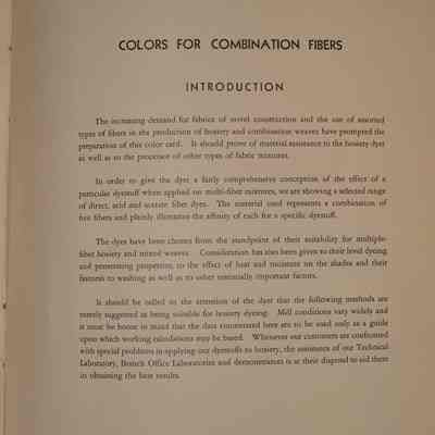Colors for Combination fibers.