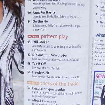 Sew Stylish Fall 2010 Index