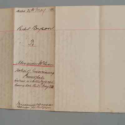 Notice from Robert Bryson to Alexander McLean
