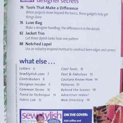 Sew Stylish Fall 2010 Index