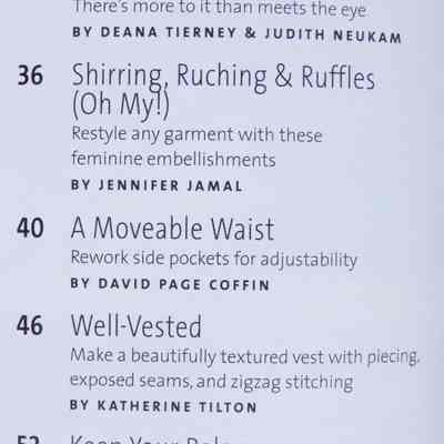 Threads August September 2009 Issue 144 Index