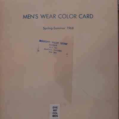 Men's wear color card : Spring-summer 1968.