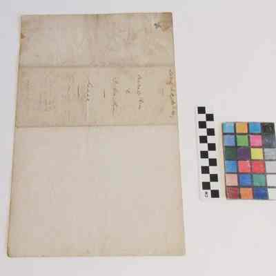 Back of document with title