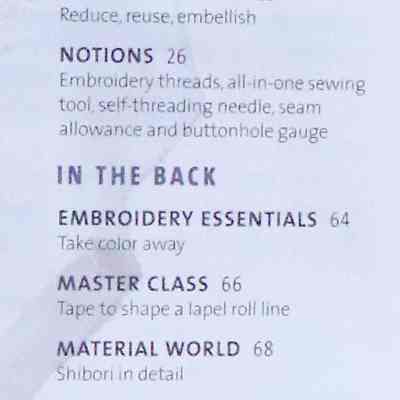 Threads May 2009 Issue 142 Index