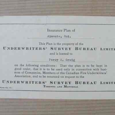 Detail of label on inside cover