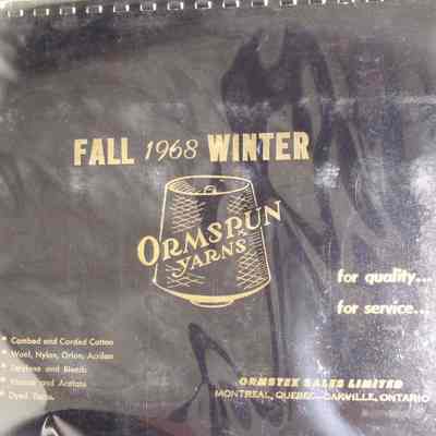 Fall 1968 winter : Ormspun yarns.