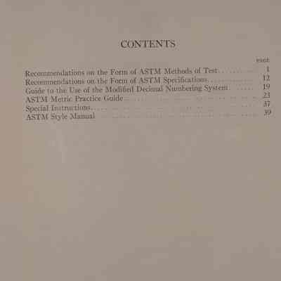 Recommendation on form of ASTM standards.