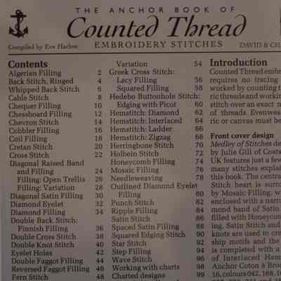 The anchor book of counted thread embroidery stitches / Compiled by Eve Harlow.