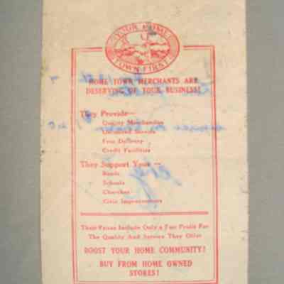 Almonte Cold Storage receipt for Len Fulton