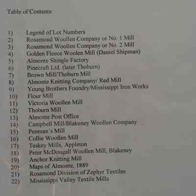 Research Binder : Almonte and area mills and other industries.