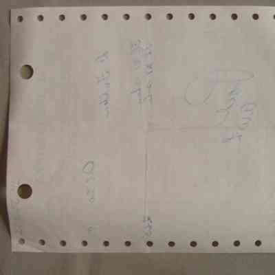 John Lindsay Receipt