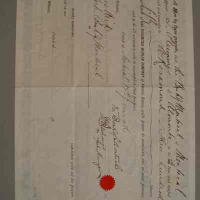 The Rosamond Woolen company power of attorney
