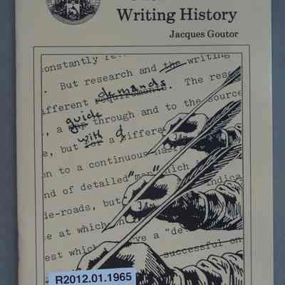 Writing history / Jacques Goutor.