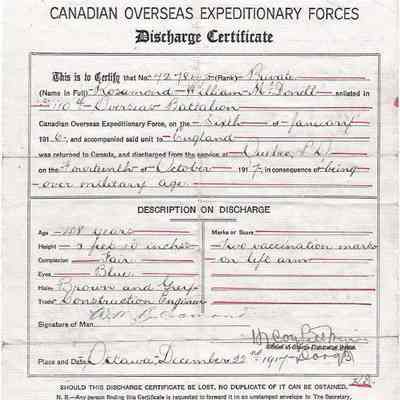 Discharge Certificate