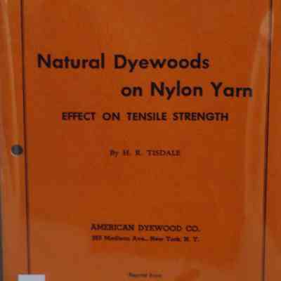Natural dyewoods on nylon yarn : effect on tensile strength.