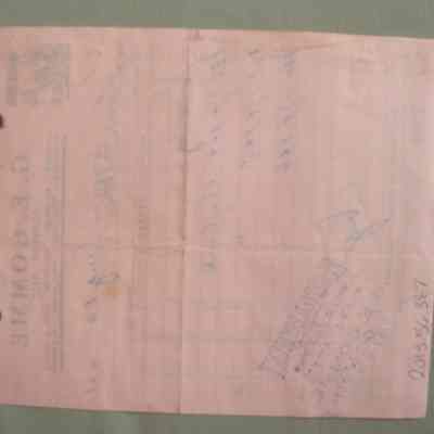 G. E. Gomme Planning Mill invoice for Len Fulton