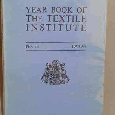 Year book of the textile institute : No. 11, 1959-60.